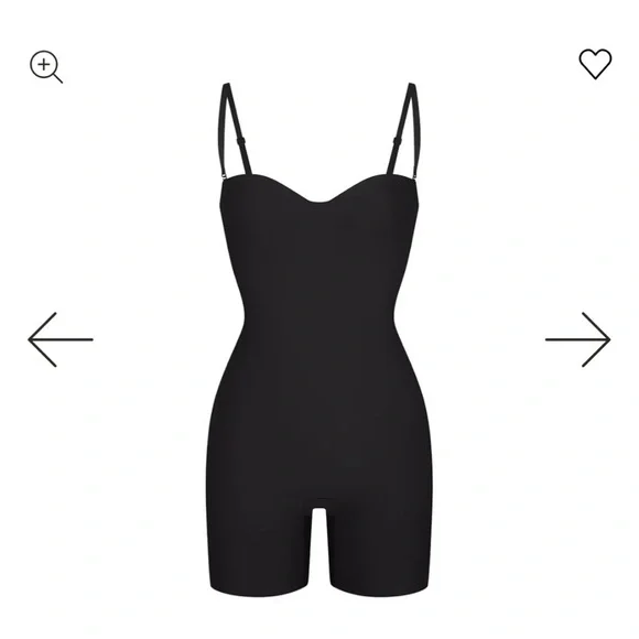 NWT Skims BODY Core Sculpt Underwire Mid Thigh Bodysuit Size Medium in Onyx - Picture 5 of 5